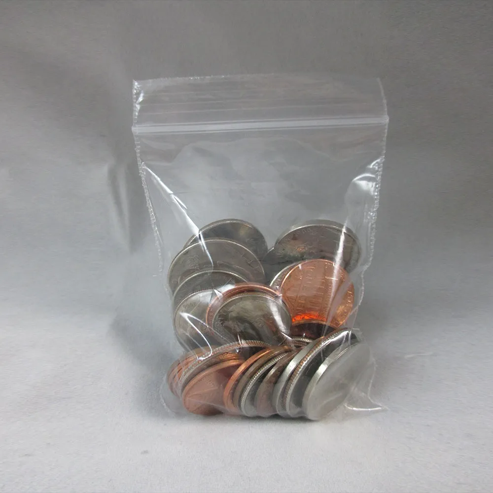 1000 Baggies W 2"X3"H Small Reclosable Seal Clear Plastic Poly Bag 2.5ml