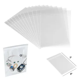 200 Pack Heavy Duty Zipper Baggies 7"x5" Reclosable Small Poly Bags 3MIL Clear