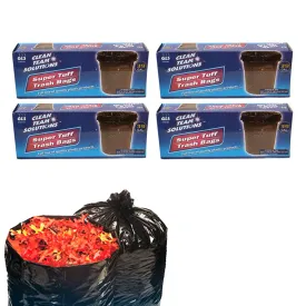 40PC Black Lawn Leaf Trash Bags 39 Gallon Capacity Strong Grass Garden Multi Use