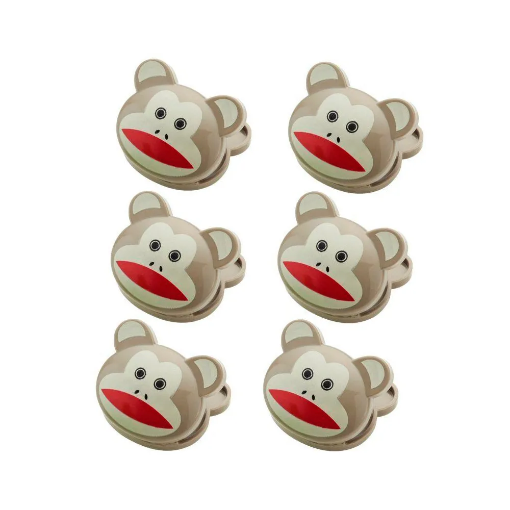 6 Pc Kikkerland Bag Sealing Clips Food Storage Seal Tight Kitchen Monkey Clip