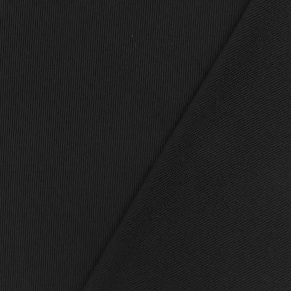 Basic Black Famous Maker Stretch 2x2 Rib Activewear Knit Fabric