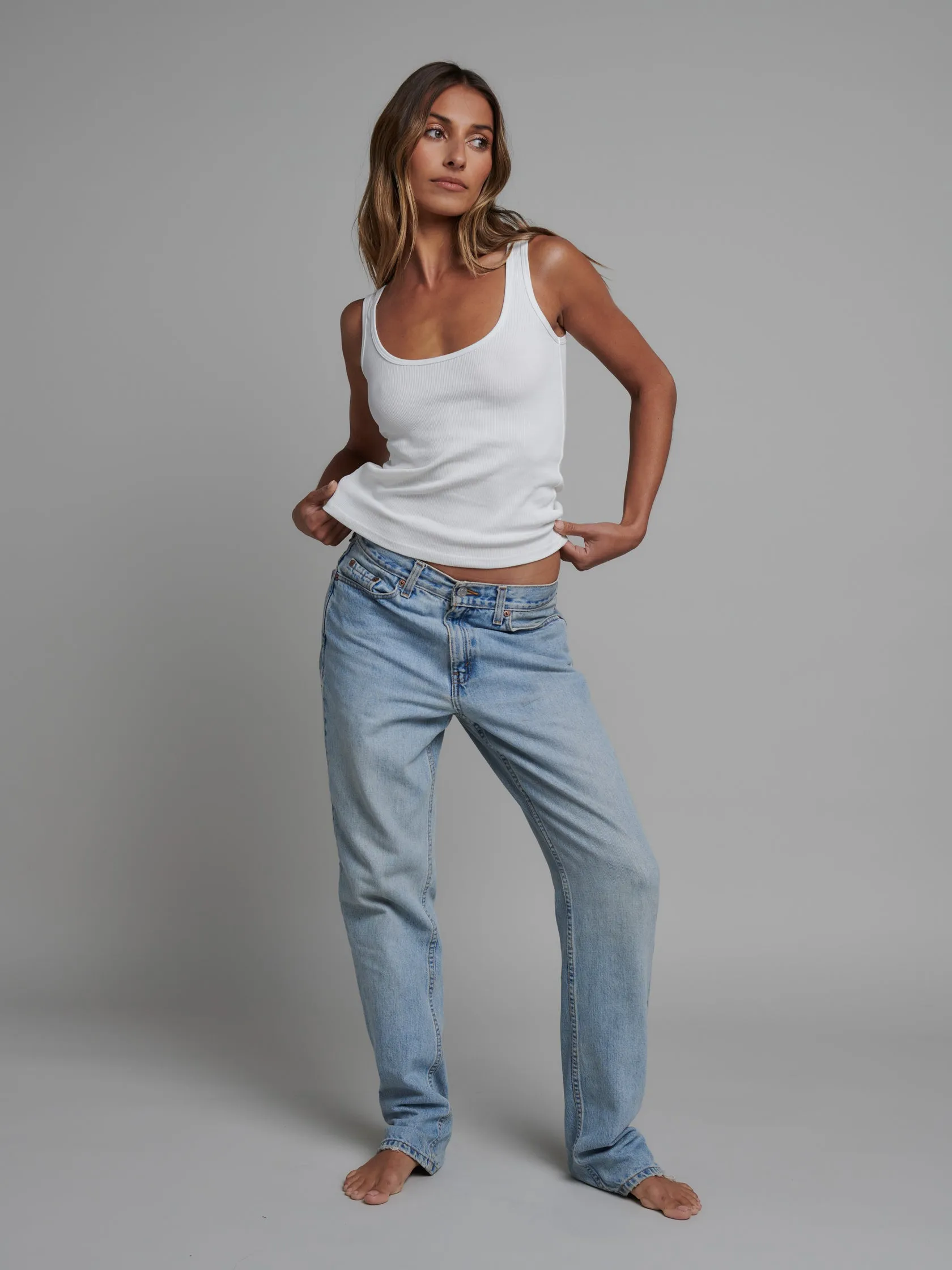 BAYSE BRAND Womens Jordy Tank - White