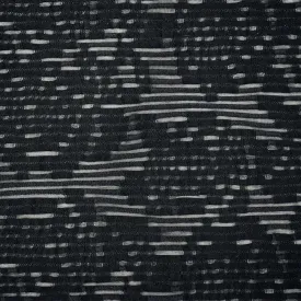 Black Nylon Spandex Abstract Semi-Sheer Texture 3D Activewear Knit Fabric