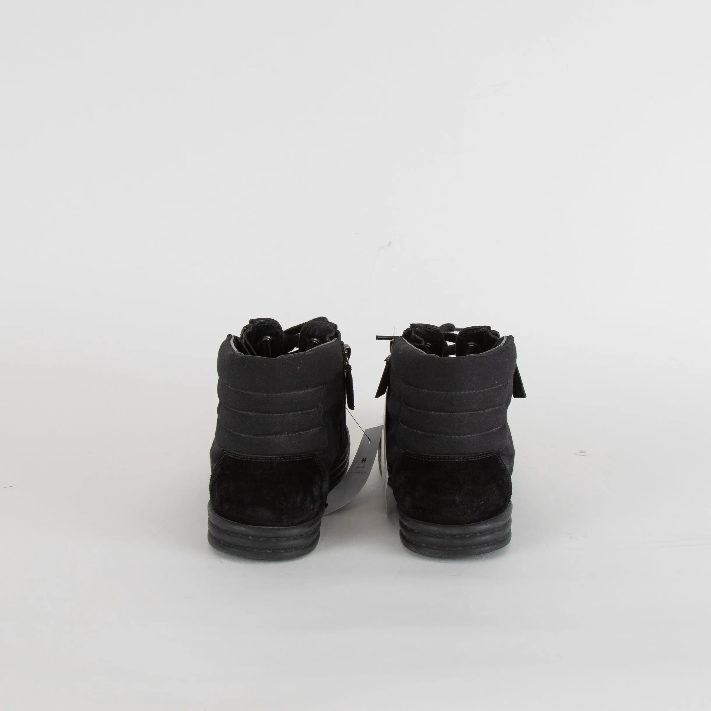 Chanel Black Side Zip High Top Sneakers