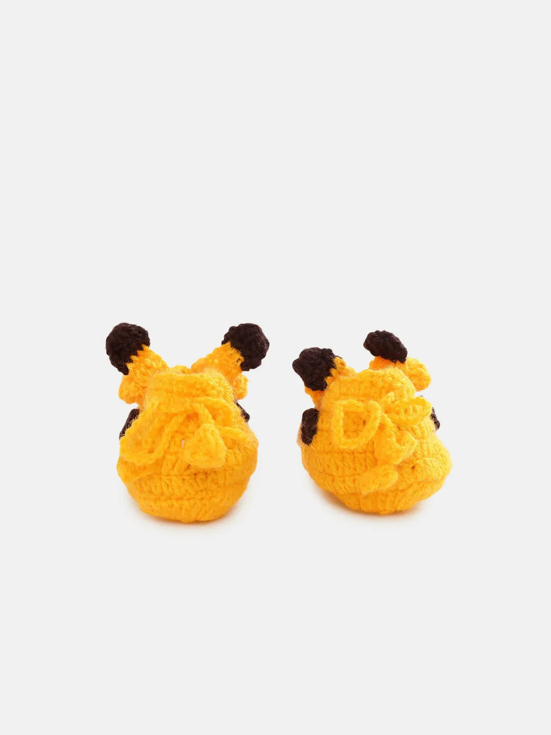 Chutput Kids Woollen Hand Knitted Giraffe Detailed Booties - Yellow