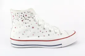 Converse All Star White Strass Termo Cristal Rose