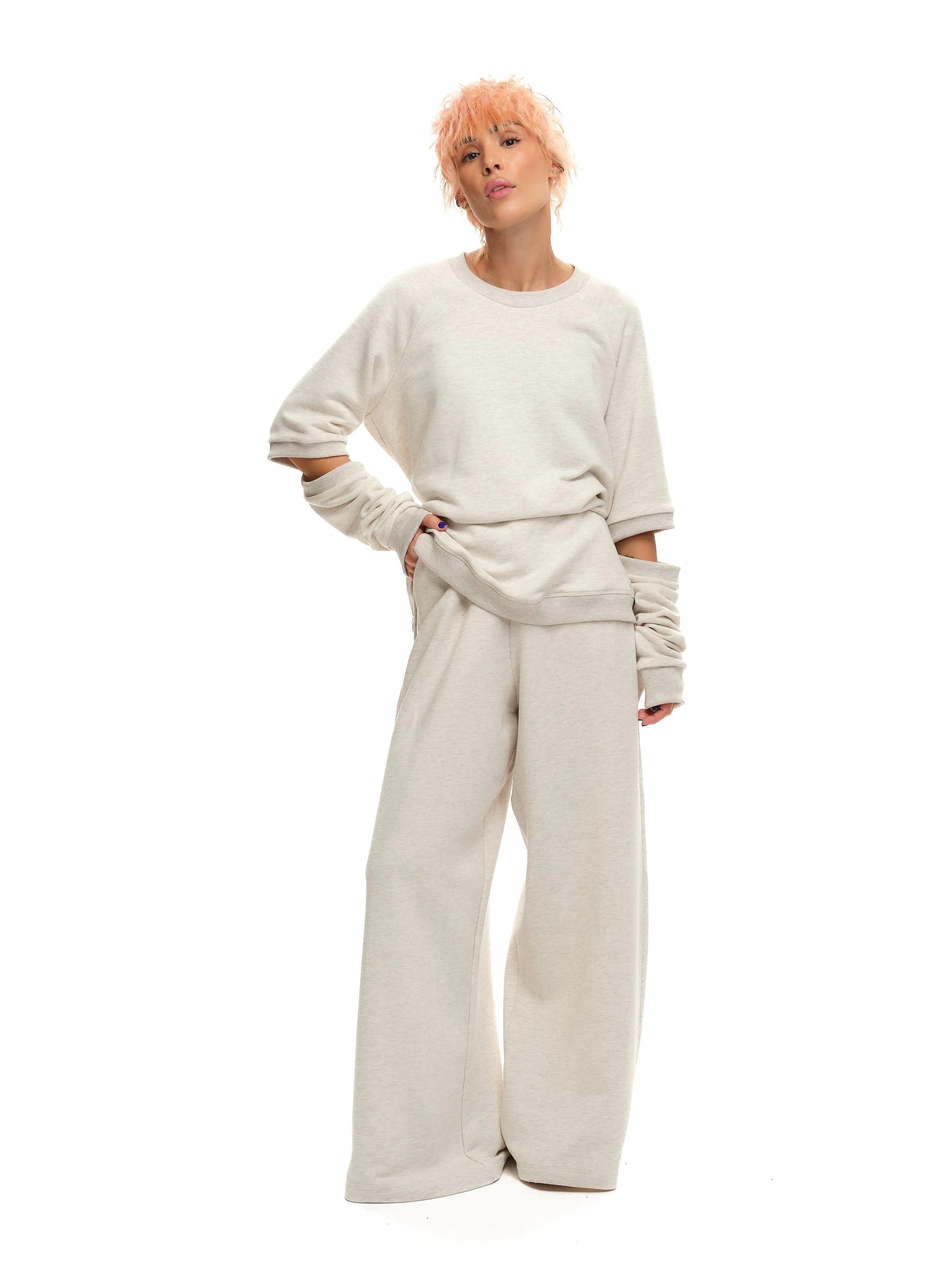 Cream Activewear Set