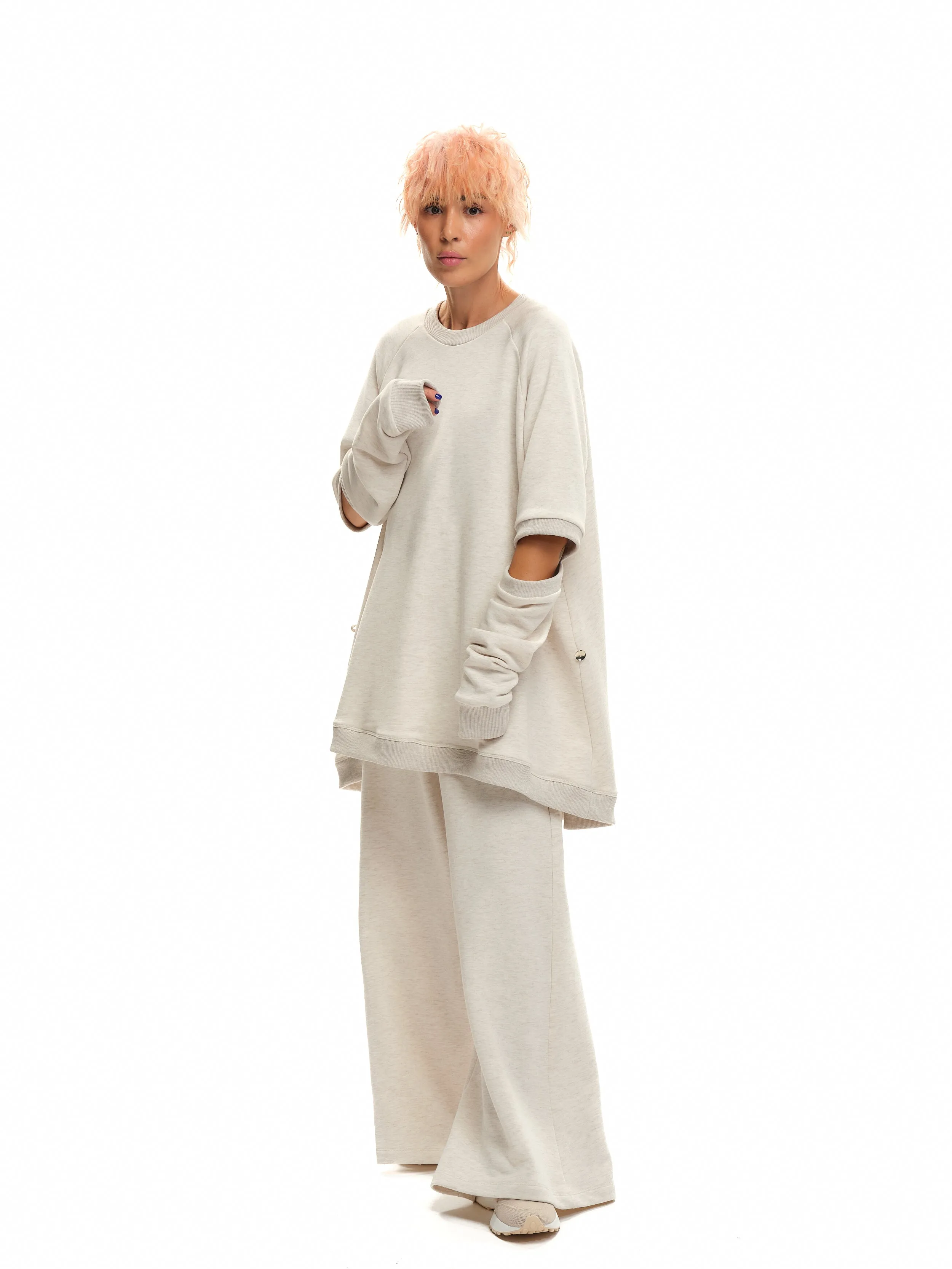 Cream Activewear Set