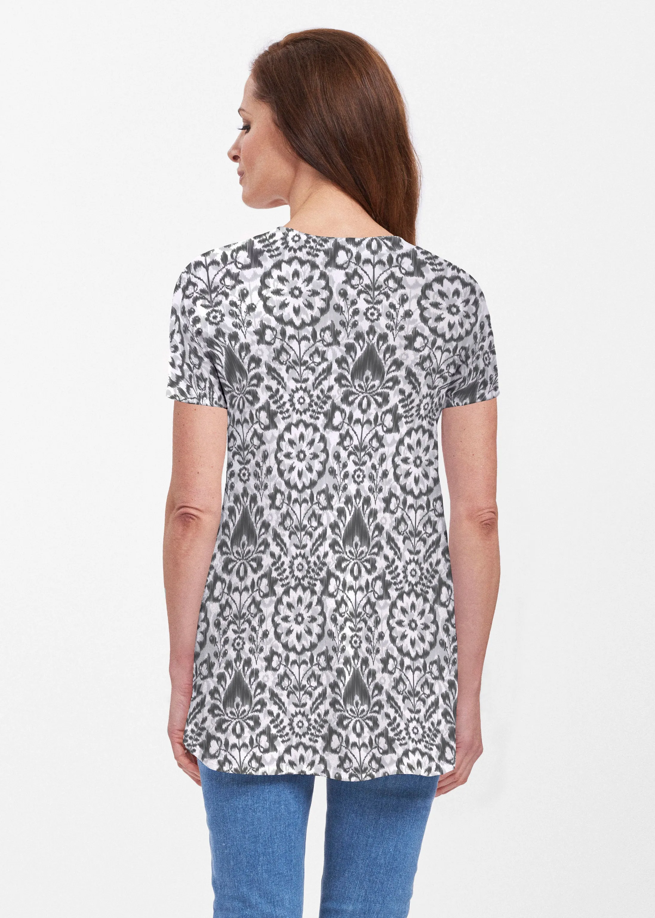 Darling Geo (13382) ~ Butterknit Short Sleeve Tunic