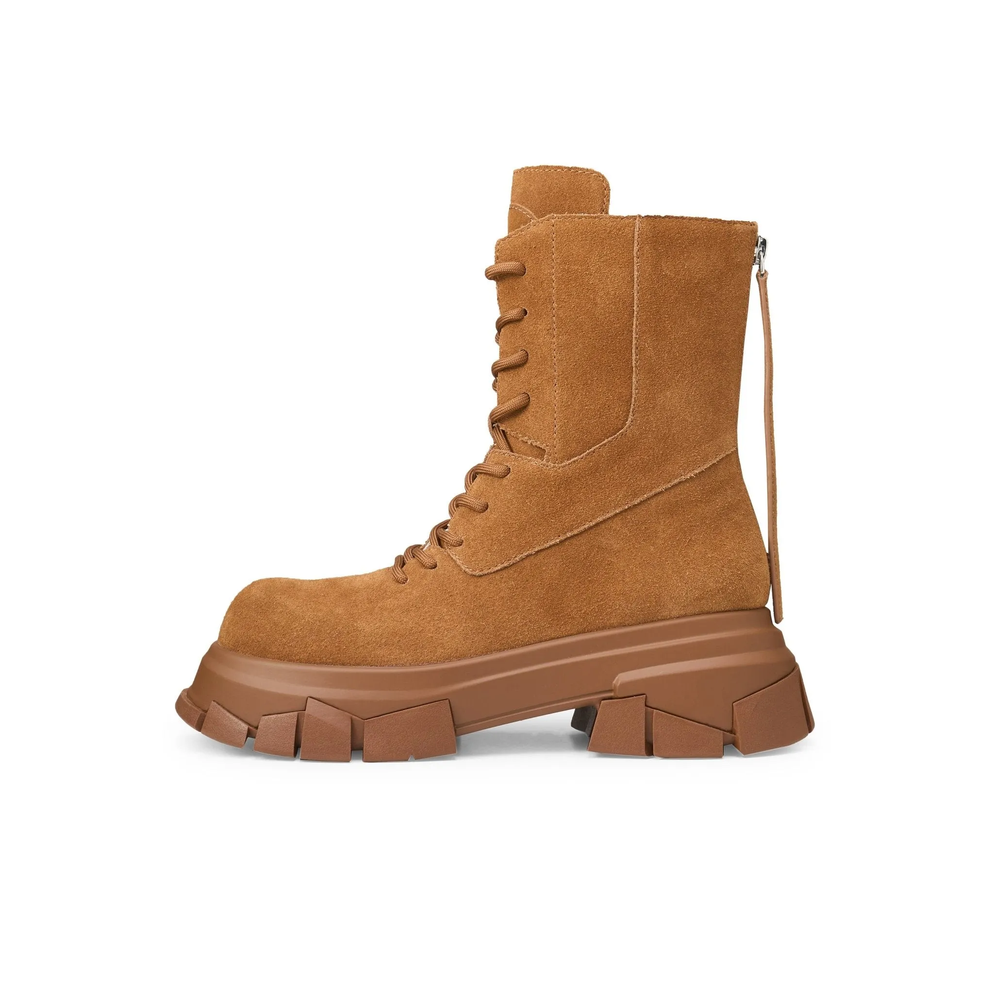 Diamond Soled Round Toe Doc Martens In Brown Yellow
