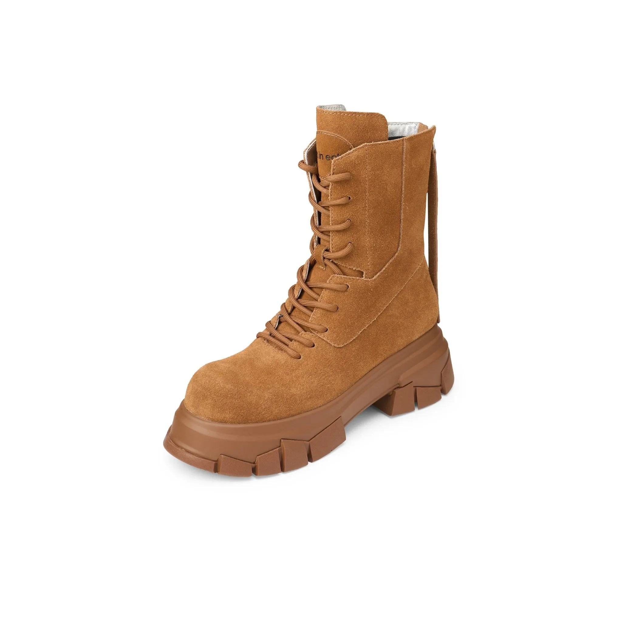 Diamond Soled Round Toe Doc Martens In Brown Yellow