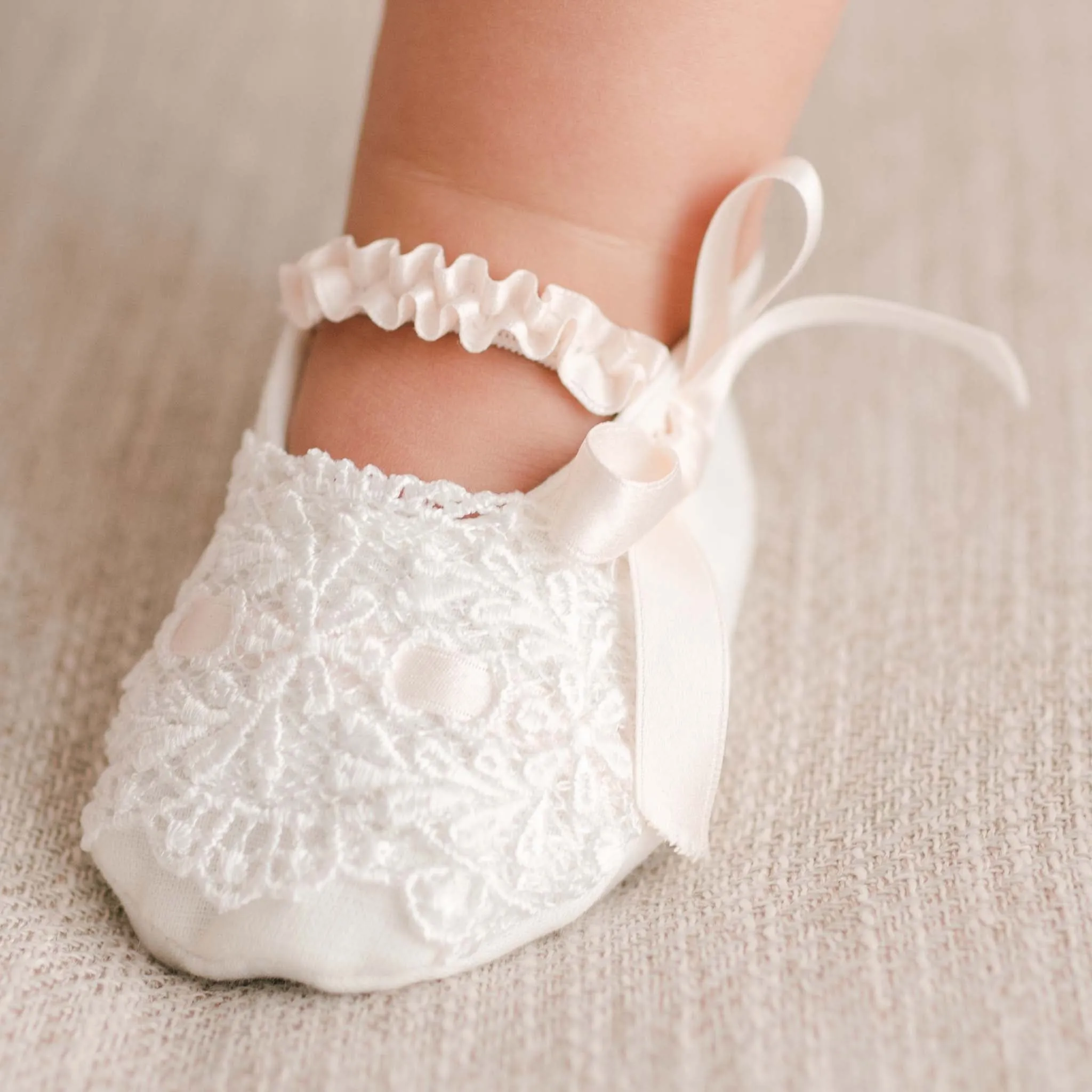 Emma Christening Booties