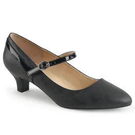 FAB-425 Pleaser Pink Label Black Faux Leather Sexy Single Soles (Fetish Footwear)
