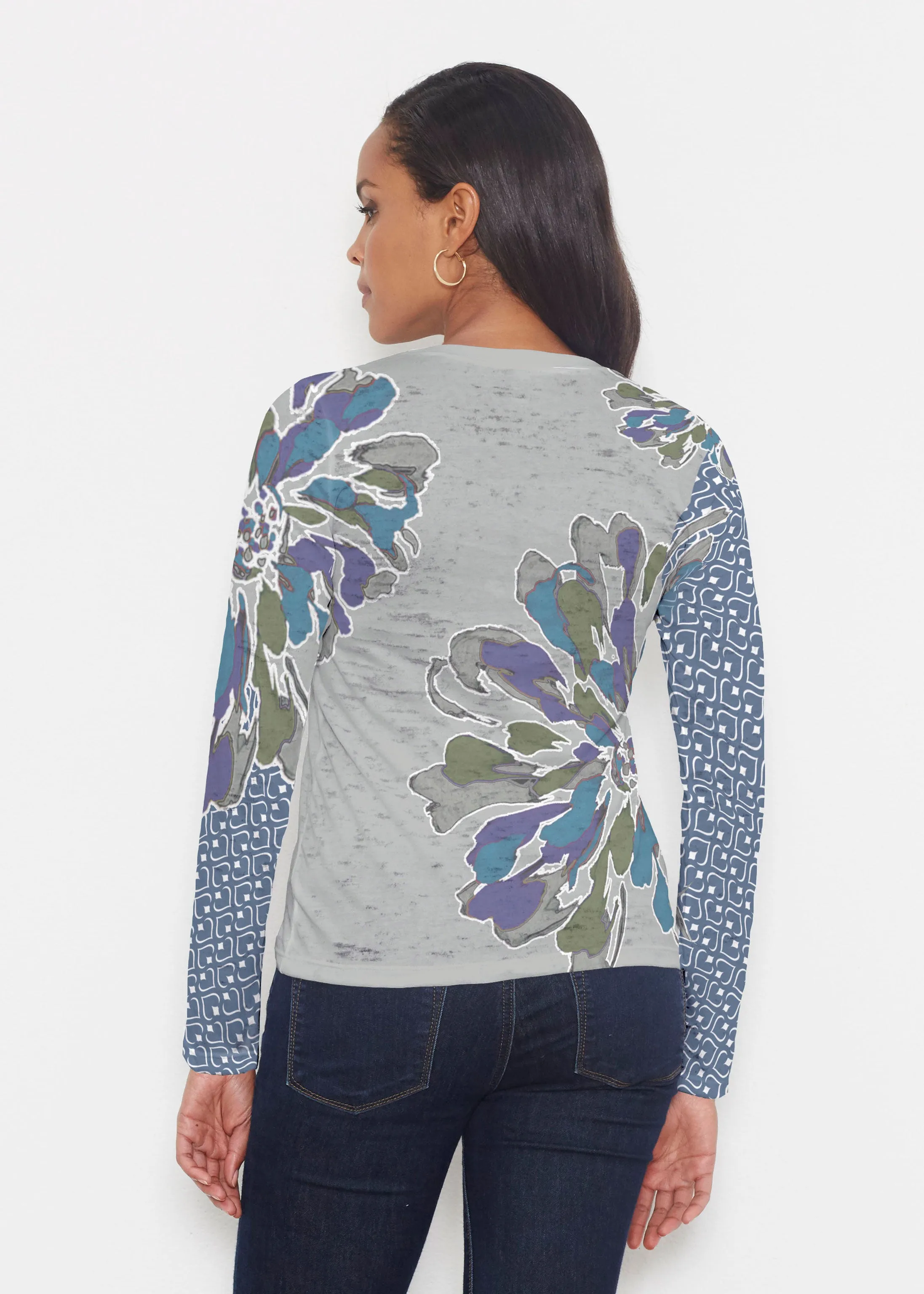 Fanny Grey Mixed (5148) ~ Signature Long Sleeve Crew Shirt