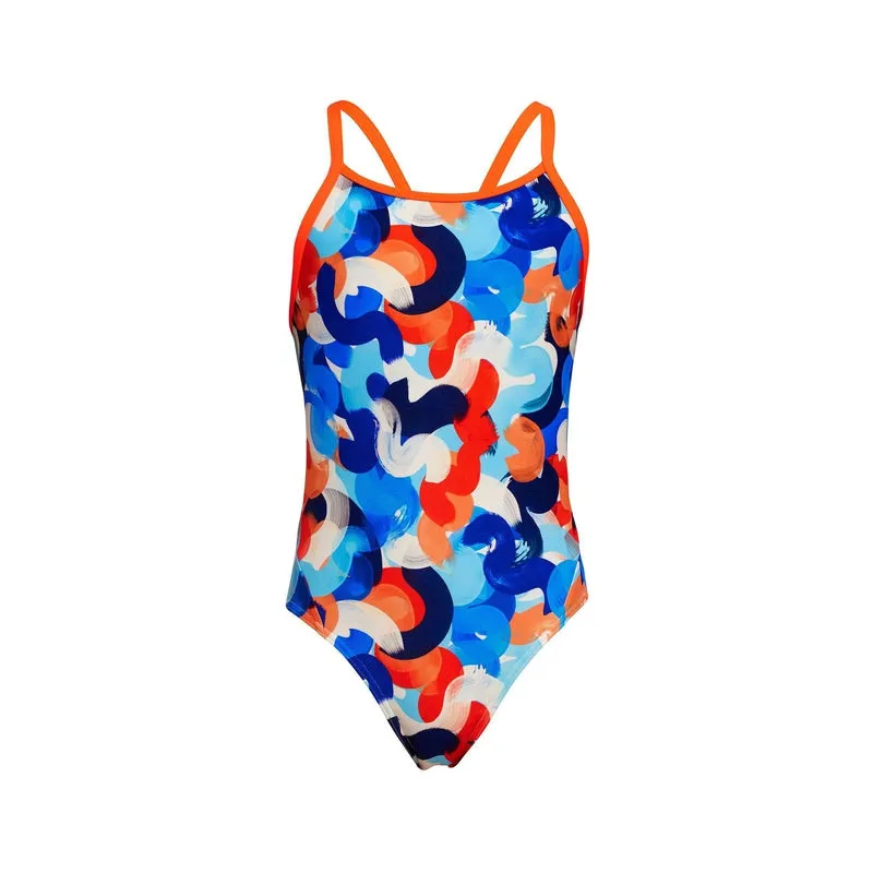 Funkita Girls Diamond Back One Piece | Wet Paint