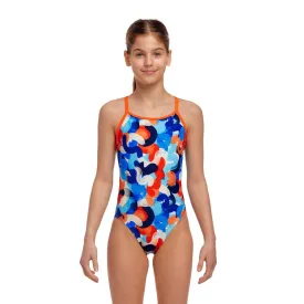 Funkita Girls Diamond Back One Piece | Wet Paint