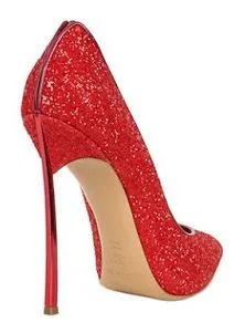 Glitter High-Heel Pumps - White, Red, Silver, Black or Multi/Gold