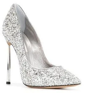 Glitter High-Heel Pumps - White, Red, Silver, Black or Multi/Gold