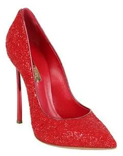 Glitter High-Heel Pumps - White, Red, Silver, Black or Multi/Gold