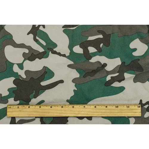 Green/Gray Famous Make Yoga Wear Camouflage  Fabric