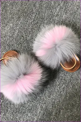 Grey And Pink Toddler Fox Sandal F032