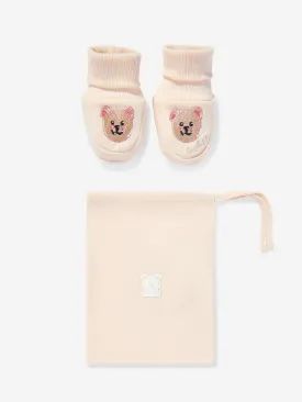 Guess Baby Teddy Bear Booties in Beige