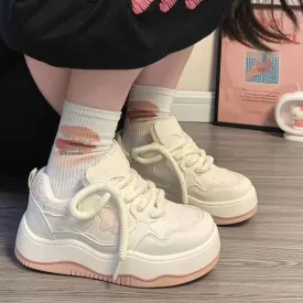 Hnzxzm Autumn New Sports Little White Woman Shoes Burst All the Autumn and Winter Thick Soled Shoes Daddy