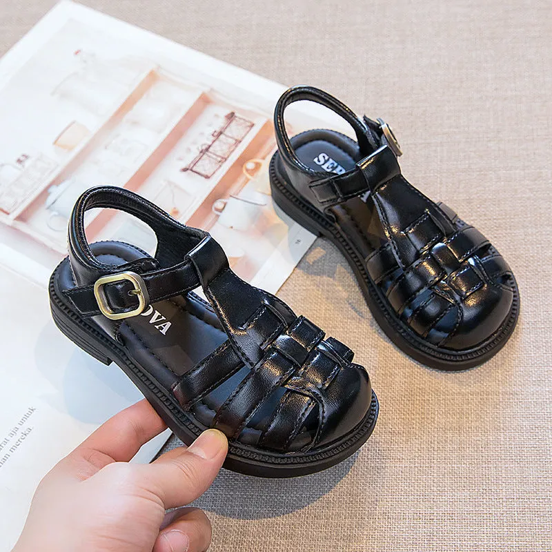 KAMAMES Children's Rabbit Girls' Sandals  Summer New Children's Shoes Girls' Beach Shoes Closed Toe Sandals Soft Soled Princess Shoes
