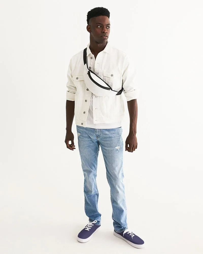 Medium Dark Blue Men's Canvas Sneakers | Men's | Medium Dark Pastel Blue | C60M60Y0K60