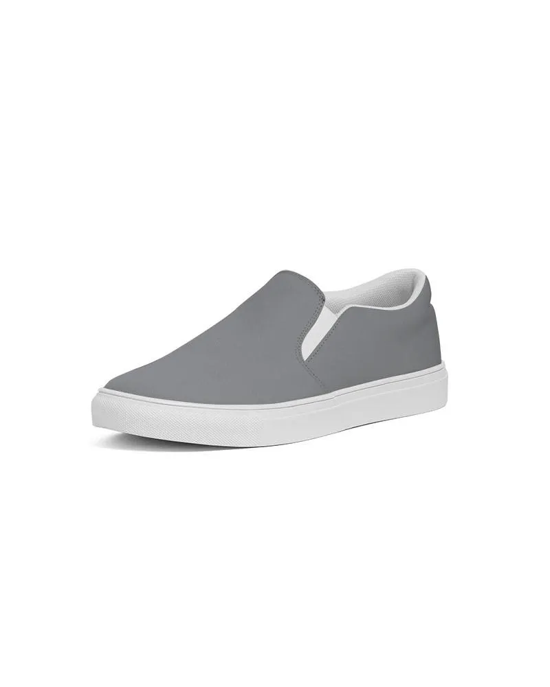 Medium Dark Gray Slip-On Canvas Sneakers | Women's | Medium Dark Pale Gray | C0M0Y0K60