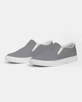 Medium Dark Gray Slip-On Canvas Sneakers | Women's | Medium Dark Pale Gray | C0M0Y0K60