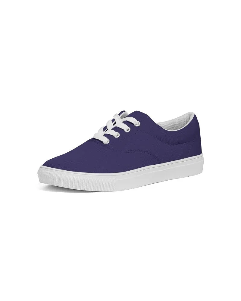 Medium Dark Midtone Blue Canvas Sneakers | Women's | C80M80Y0K60