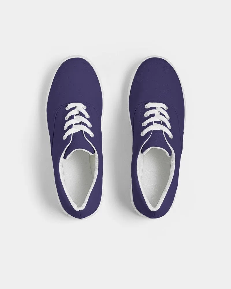 Medium Dark Midtone Blue Canvas Sneakers | Women's | C80M80Y0K60