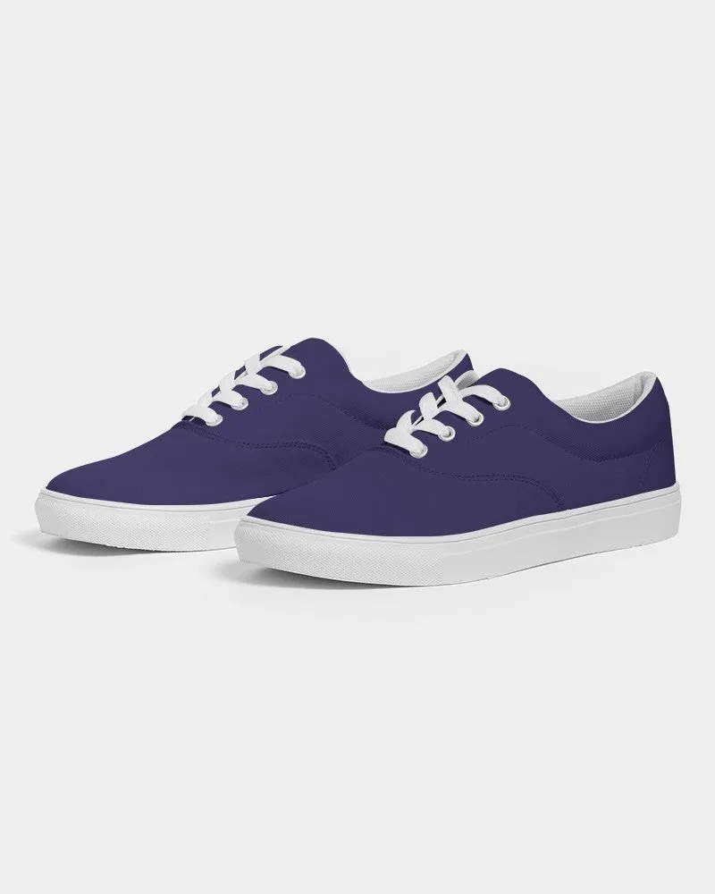 Medium Dark Midtone Blue Canvas Sneakers | Women's | C80M80Y0K60