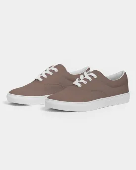 Medium Dark Red Brown Men's Canvas Sneakers | Men's | Medium Dark Pale Pastel Red Brown | C0M30Y30K60