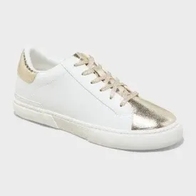 New - A New Day Women's Faux Leather Lace Up Zipper Sneakers Memory Foam