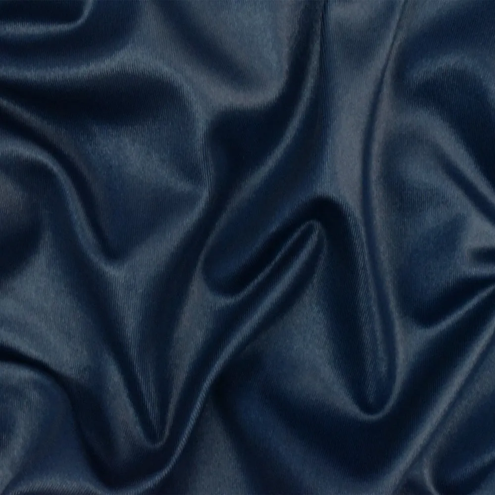 Oil Dark Blue Famous Maker Stretch Satin Tricot Swimwear Fabric