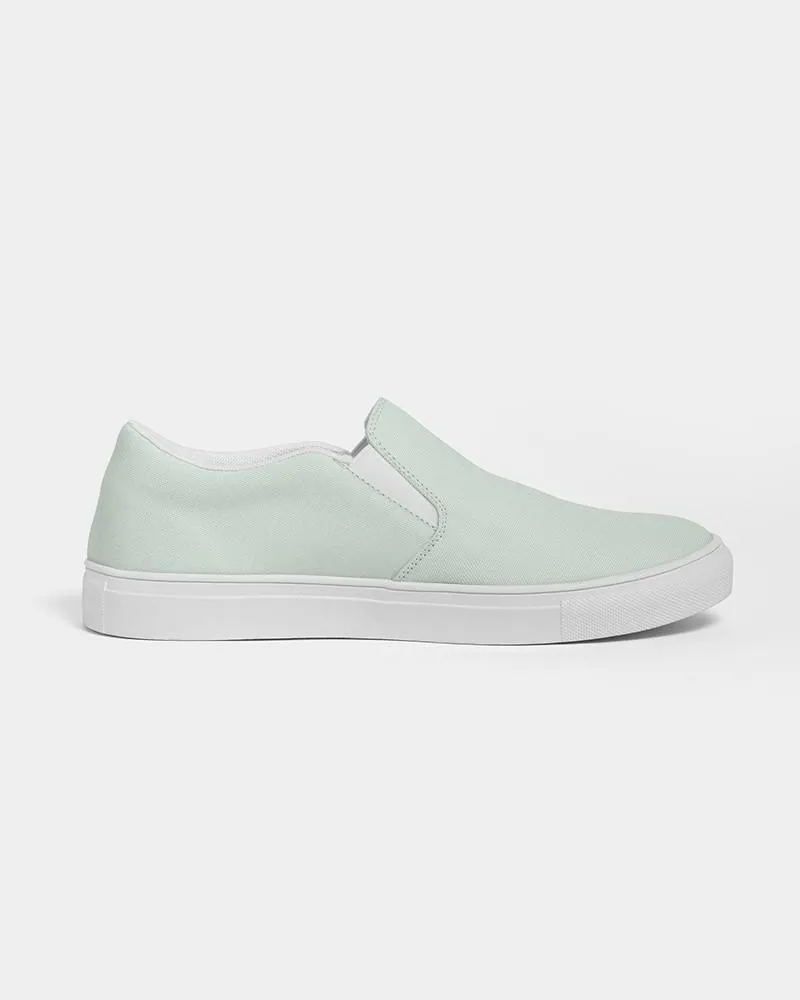 Pale Green Slip-On Canvas Sneakers | Women's | Bright Pale Green | C10M0Y10K0
