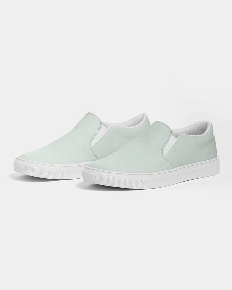Pale Green Slip-On Canvas Sneakers | Women's | Bright Pale Green | C10M0Y10K0