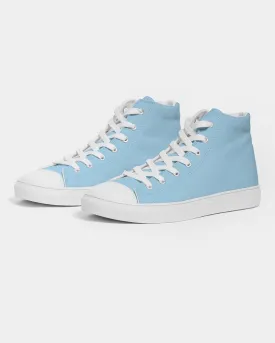 Pale Pastel Cyan Women's High-top Canvas Sneakers | Women's | Bright Pale Pastel Cyan | C30M0Y0K0