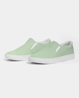 Pale Pastel Green Slip-On Canvas Sneakers | Women's | Bright Pale Pastel Green | C22M0Y30K0