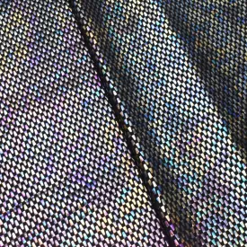 Purple/Gold/Multi Zip Foil Printed Activewear Knit Fabric