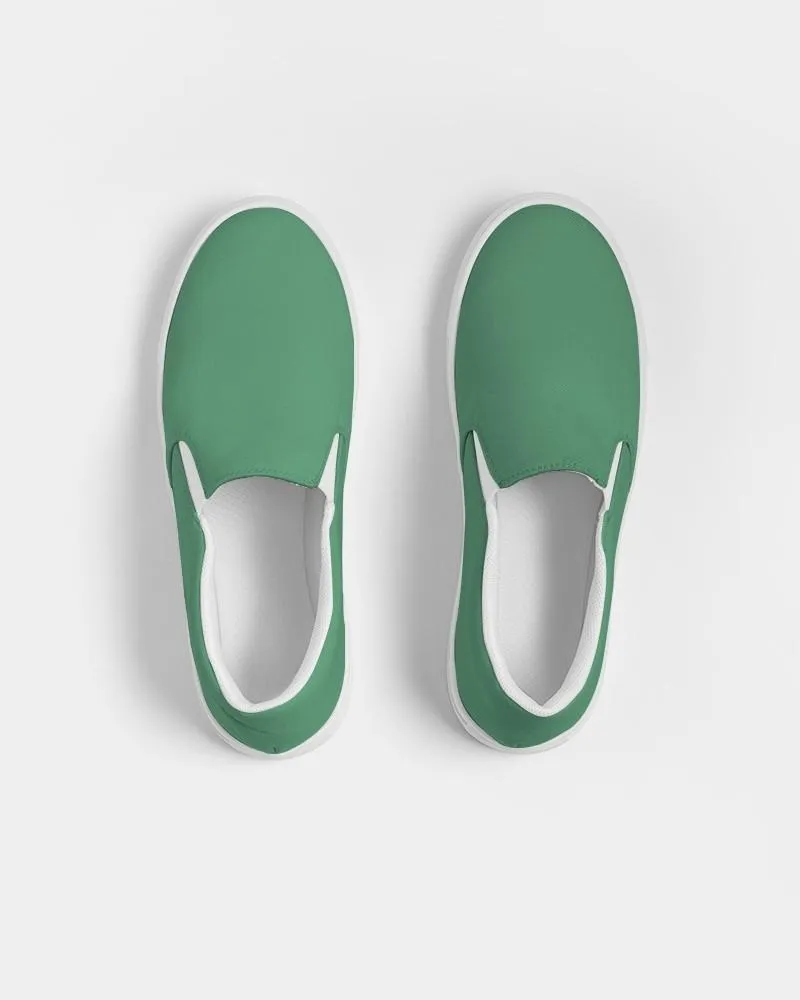 Shaded Pastel Green Slip-On Canvas Sneakers | Men's | C60M0Y60K30