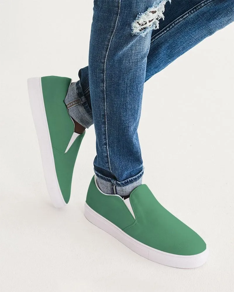 Shaded Pastel Green Slip-On Canvas Sneakers | Men's | C60M0Y60K30