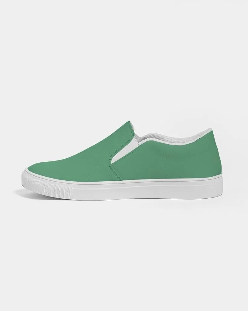 Shaded Pastel Green Slip-On Canvas Sneakers | Men's | C60M0Y60K30