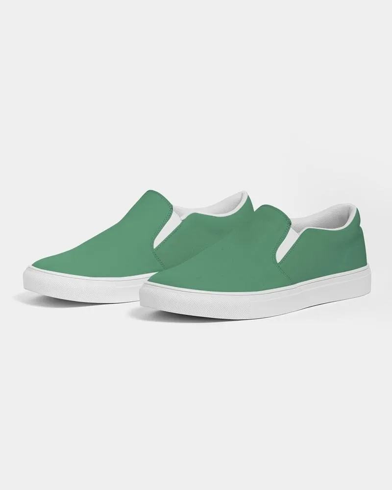 Shaded Pastel Green Slip-On Canvas Sneakers | Men's | C60M0Y60K30