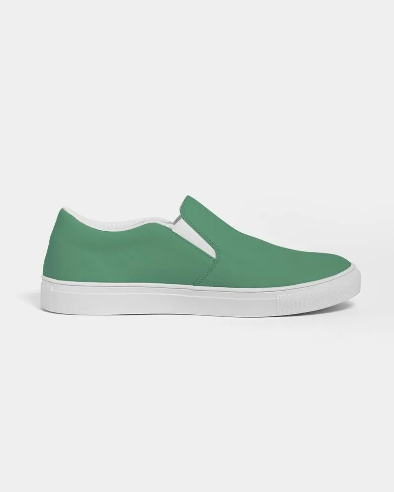 Shaded Pastel Green Slip-On Canvas Sneakers | Men's | C60M0Y60K30