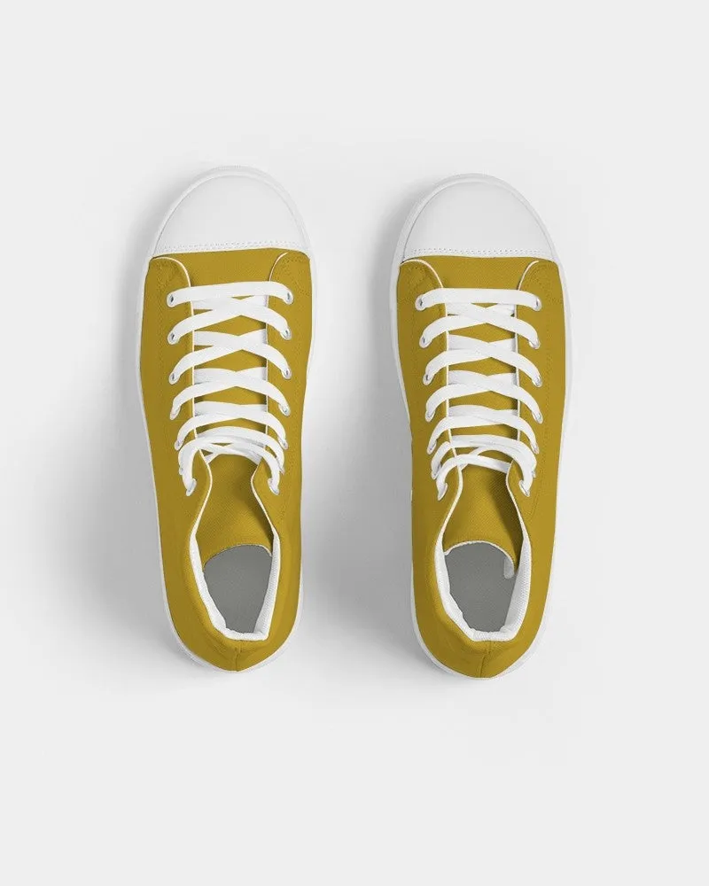 Shaded Yellow High-Top Canvas Sneakers | Men's | C0M25Y100K30