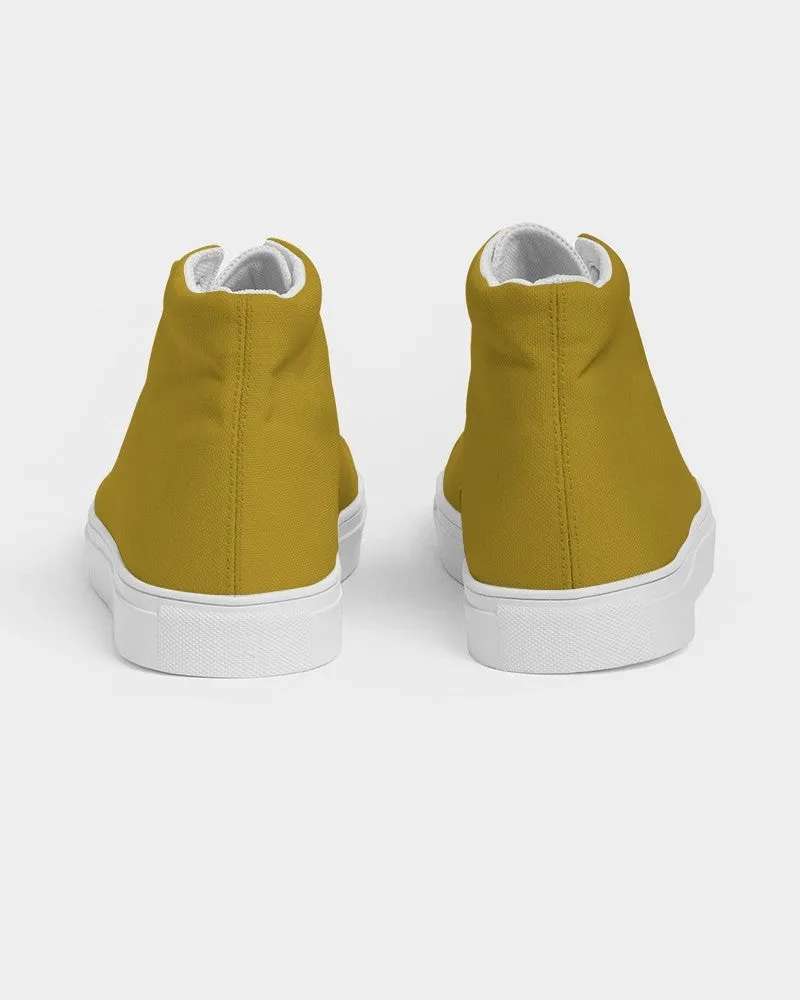 Shaded Yellow High-Top Canvas Sneakers | Men's | C0M25Y100K30