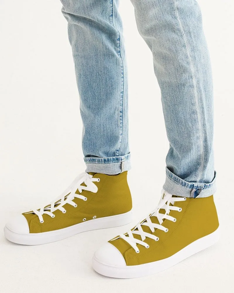 Shaded Yellow High-Top Canvas Sneakers | Men's | C0M25Y100K30